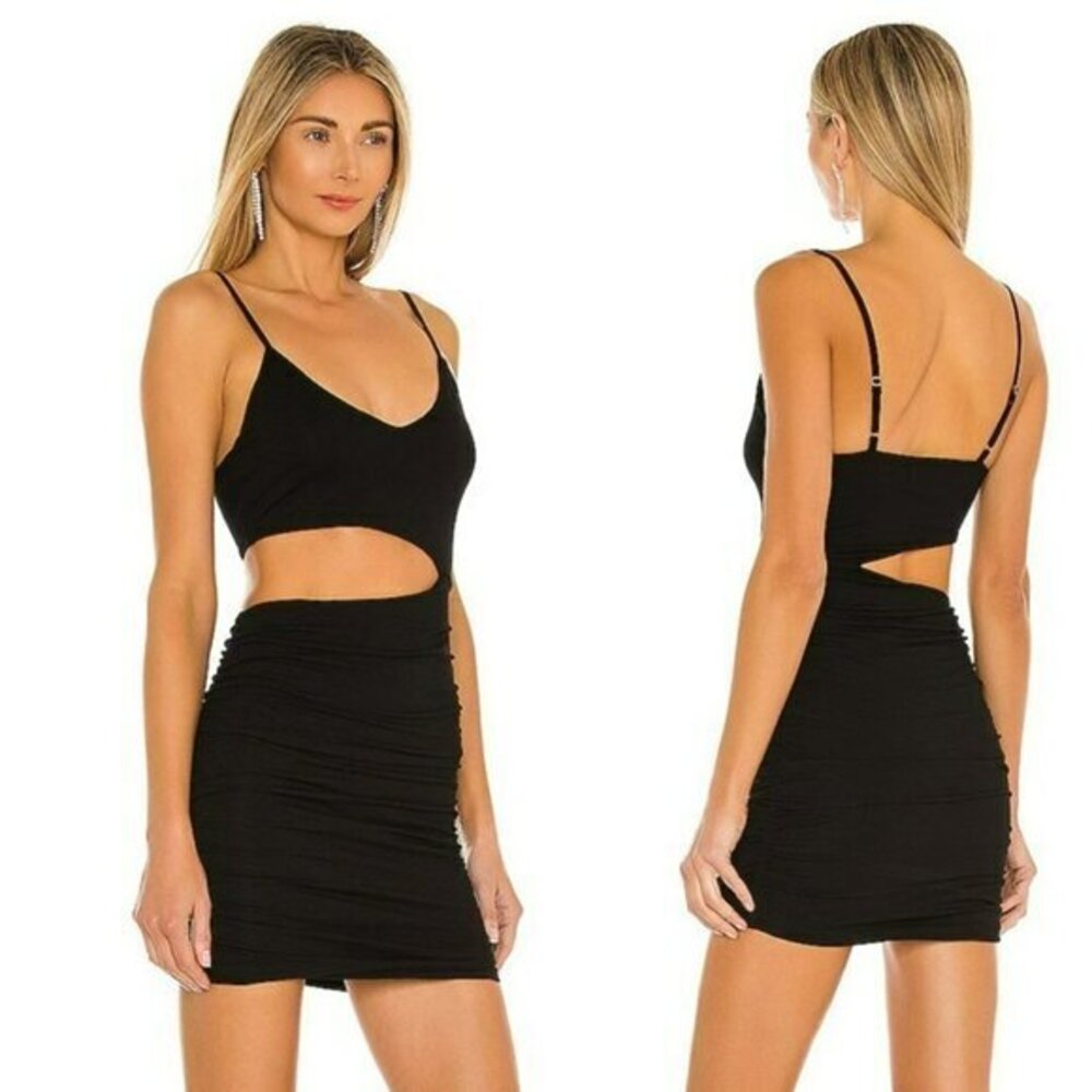 Superdown Darcey Ruched Mini Dress - Black